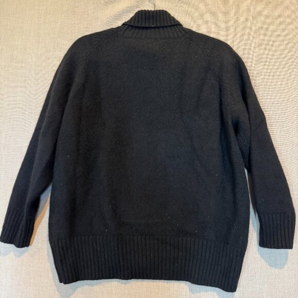 NAP Yak Wool Blend Black Turtleneck Sweater Cozy Luxury Knit Women's - Picture 7 of 7